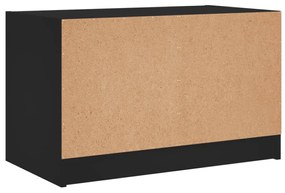 fekete TV-szekrény üvegajtókkal 68x37x42 cm