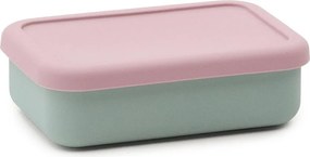 Rózsaszín-türkiz szilikon gyerek uzsonnás doboz Lili – Kave Home