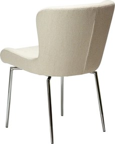 Krémszínű kárpitozott étkezőszék Glam – DAN-FORM Denmark