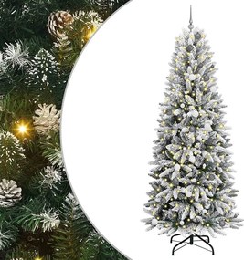 vidaXL Mű karácsonyfa Fehér 240 cm PVC és Műanyag és Acél és PE