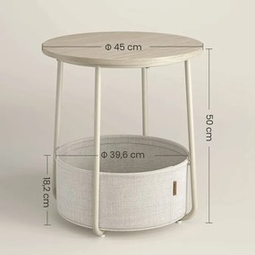 Lerakóasztal 45x45x50 cm, MDF, kasmír, AKF-E1023 CRM