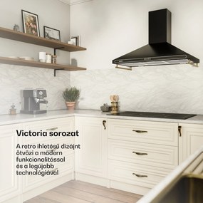 Klarstein Victoria 90, páraelszívó, 90 cm, retro kialakítás, 644,5 m³/ó, 2 LED lámpa