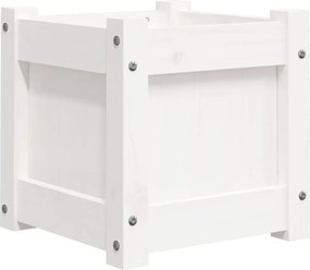 vidaXL fehér tömör fenyőfa kerti virágtartó 31 x 31 x 31 cm