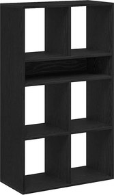 vidaXL könyvszekrény fekete 66x31x112 cm szerelt fa