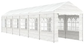 vidaXL fehér polietilén pavilon tetővel 13,38 x 2,28 x 2,69 m