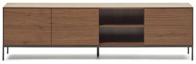 Natúr színű TV-állvány diófa dekorral 195x55 cm Vedrana – Kave Home