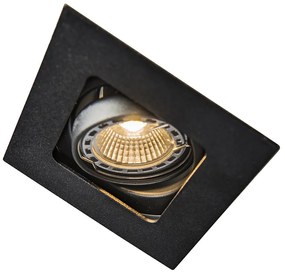 6 darabos szögletes, süllyesztett spotlámpa készlet, fekete, állítható - Artemis