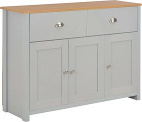 vidaXL szürke komód 112 x 35 x 81 cm