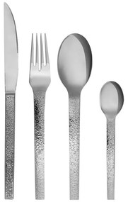 Ezüstszínű rozsdamentes acél evőeszköz készlet 16 db-os Mano – Hübsch