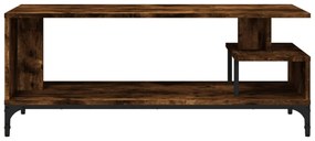 füstös tölgy szerelt fa/porszórt acél TV-szekrény 102x40x41 cm