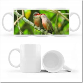 Nyomott mintás bögre Madarak