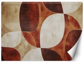 Tapéta, Absztrakt formák barna - 400x280