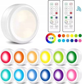 12db Vezeték nélküli Rgb Led lámpák Szekrényvilágítás Éjjeli lámpák Távirányítóval