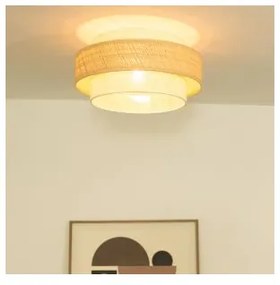 BOHO mennyezeti lámpa 1xE27/60W/230V átm. 40 cm juta/krémszínű