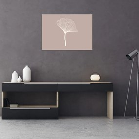 Üveg kép - Bézs színű levelek N⁰5 (70x50 cm)