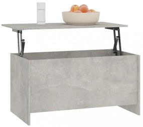 betonszürke szerelt fa dohányzóasztal 102 x 55,5 x 52,5 cm
