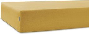 Mustársárga pamut lepedő 80x200 cm gumis Mumla