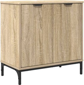 vidaXL Fürdőszobai mosdószekrény Sonoma tölgy 60,5 x 33,5 x 61 cm