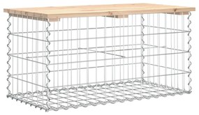 tömör fenyőfa gabion kerti pad 83x44x42 cm