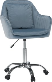 Irodai szék, kék Velvet szövet/króm, KLIAN