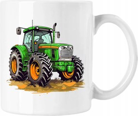 Bögre traktor zöld mezőgazdasági traktor 1 Fehér 330ml