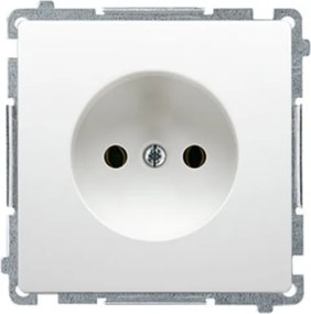 Kontakt Simon Basic Egyetlen Fali Aljzat Földelés Nélkül Fehér BMG1.01/11