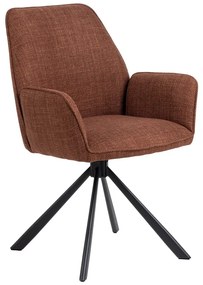 Téglavörös kárpitozott karfás étkezőfotel szett 2 db-os Glenda – Actona