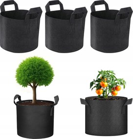 5x Táska Filczsák Öko Burgonya Termesztéshez Virágtartó 35x25cm
