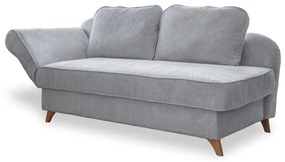 Világosszürke kordbársony heverő (bal oldali) Chic Charlotte – Miuform