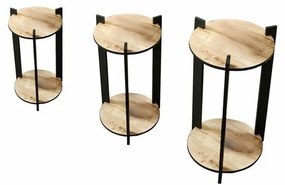 Virágállvány Flower Desk Round - Oak