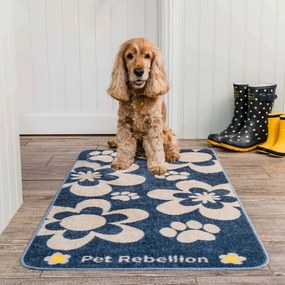 PET REBELLION Futópad XL Flowers Blue, 57 x 110 cm