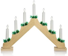 Retlux - LED Karácsonyi gyertyatartó 7xLED/2,6W/230V fa
