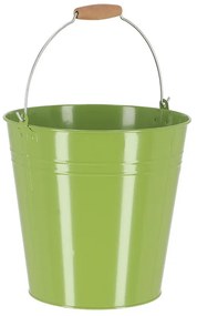 Cink kerti vödör, fa fogóval, 10,75 literes, zöld