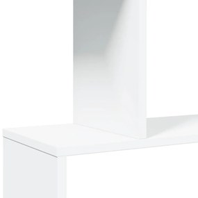 5 szintes fehér szerelt fa elválasztó könyvespolc 70x24x161 cm