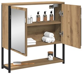 Fürdőszoba Tükörszekrény Művészi tölgy 60x16x60 cm Szerelt Fa