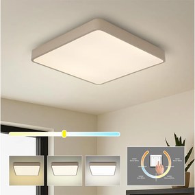 Brilagi - LED mennyezeti lámpatest POOL SQUARE LED/48W/230V 3000/4000/6000K 50x50 cm bézs