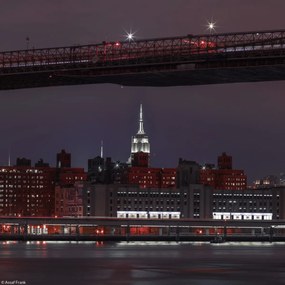 Poszter 20x20cm Esti panoráma Alsó-Manhattanre, Assaf Frank