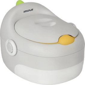 AIYAPLAY 3 az 1-ben gyermek WC, eltávolítható WC, fogantyús WC, 6-72 hónapos gyermekeknek, 50 kg kapacitás, műanyag, műbőr, szürke | Aosom