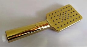 Többsugaras kézizuhany EYN RZ18038 három vízsugárral, arany és fekete kivitelben