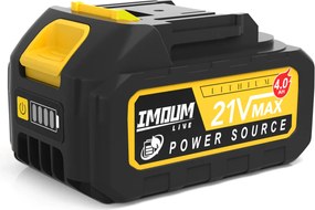 Imoum 21V Max 4Ah Akkumulátor Fűrészhez, Mosóhoz, Ollóhoz, Fűkaszához