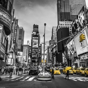 Poszter 30x30cm Fényjelző a Times Square-en, Assaf Frank