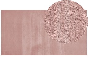 Rózsaszín műnyúlszőrme szőnyeg 80 x 150 cm MIRPUR Beliani