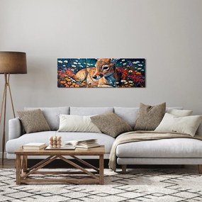 Kép - Festett szarvas (órával) (90x30 cm)