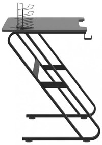 fekete ZZ-lábú gamer asztal 90 x 60 x 75 cm