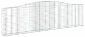 2 db íves horganyzott vas gabion kosár 400x30x100/120 cm