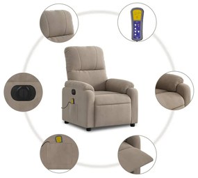 tópszínű mikroszálas szövet elektromos dönthető masszázsfotel