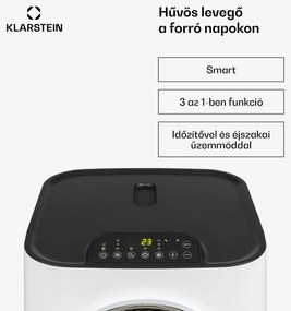 Klarstein Kraftwerk Smart10K, mobil klíma, 3 az 1-ben, 10 000 BTU, irányítás alkalmazás által, fehér