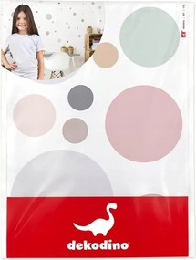 Falmatrica Dekoráció pöttyös pasztell karikák 50 db dekodino