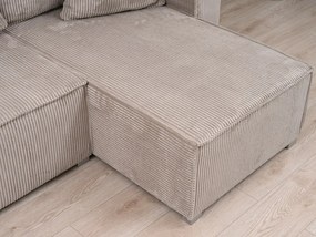 AKCIÓ Világos bézs sarokkanapé SMART COSARO, kétoldalas + 2 párna INGYEN II. minőség