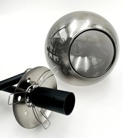 Brilagi - Felületre szerelt csillár MALIVA 3xE14/15W/230V matt króm/füstszínű